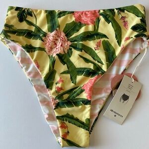 Agua Bendita Floral Bikini Bottoms sz Large (12-14) NWT